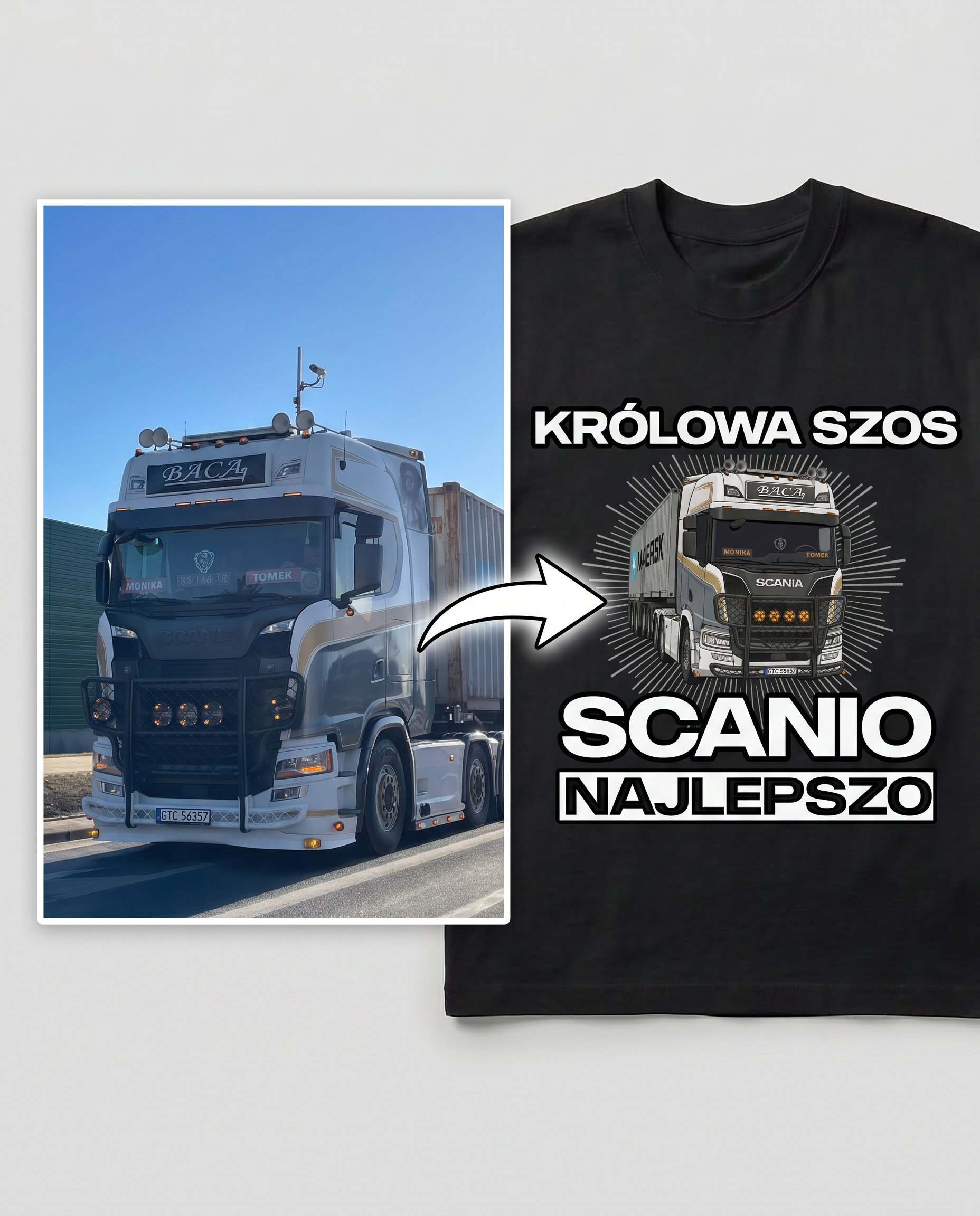 Koszulka Personalizowana SCANIO NAJLEPSZO - obrazek 2